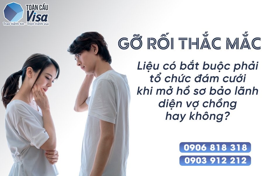 Không bắt buộc tổ chức đám cưới, thay vào đó nên tập trung vào các bằng chứng khác nhằm chứng minh mối quan hệ là thật